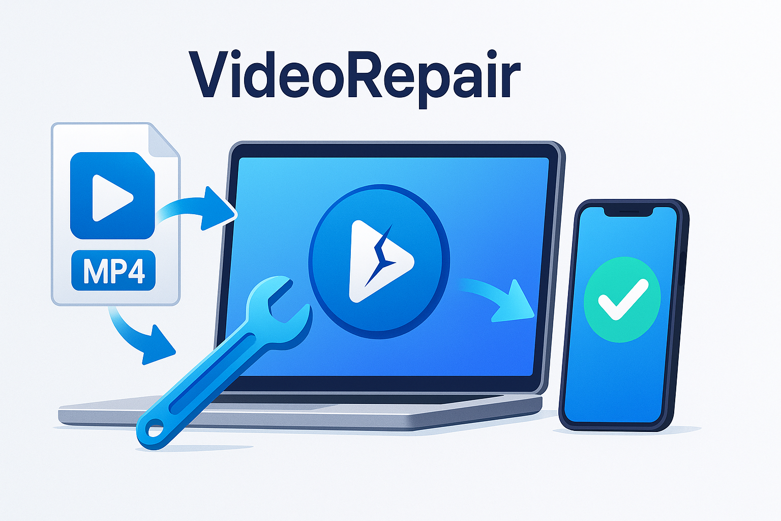 VideoRepair thumbnail - إصلاح الفيديو بدون صوت أو عدم تزامن الصوت